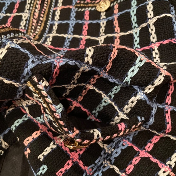 Multicolored Embroidered Tweed Jacket Size S - Picture 3 of 12